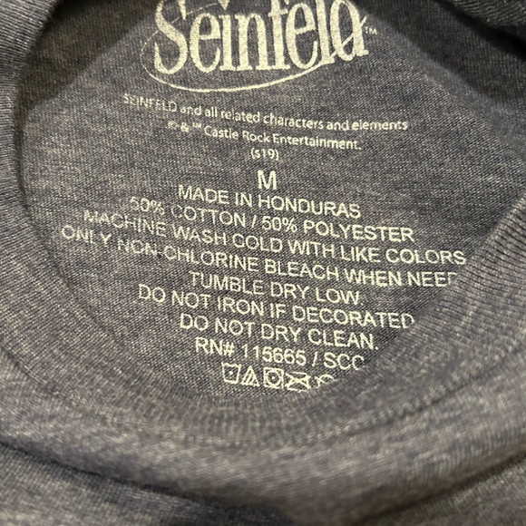Seinfeld heathered navy short-sleeve t-shirt. Size M. Never worn. - Picture 2 of 3